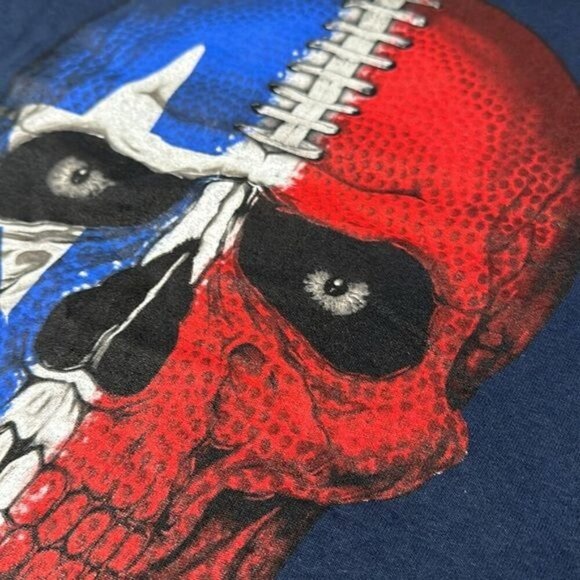 Texan Skull Tee T-Shirt size XL Navy Red NWOT New Without Tags - Picture 11 of 16